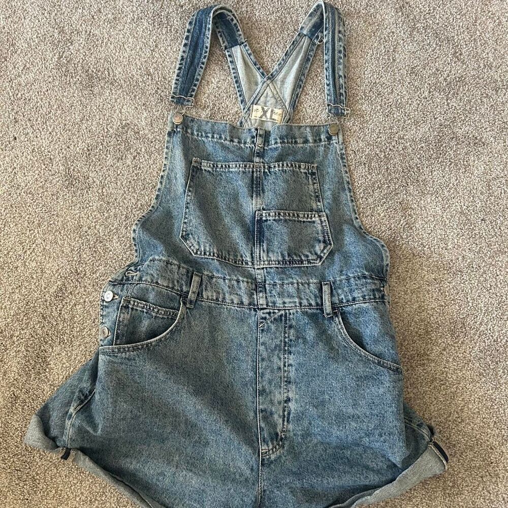 Denim Overall Shorts